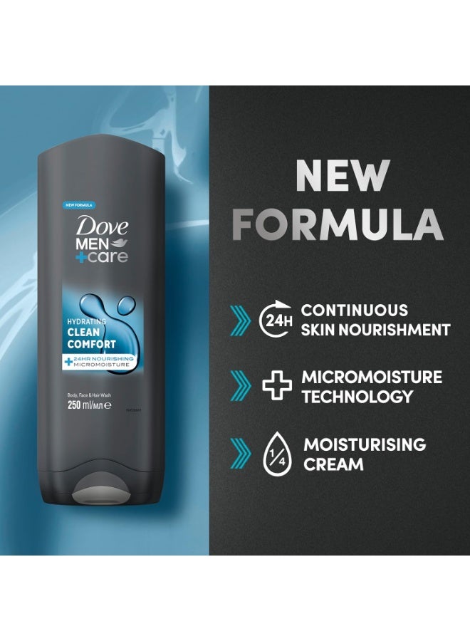 دوف غسول للوجه والجسم مرطب للعناية بالرجال 3 في 1 250 مل - Image 3